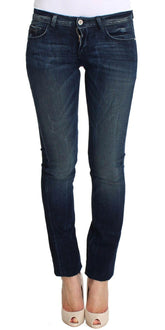 Costume National Blue Wash Cotton Slim Fit Skinny Jeans -   -  Costume National.